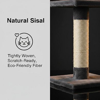 Nicate 22'' Cat Scratching Post Extra Wide Base Sisal Fabric Kitten Furniture Protection Cute Design