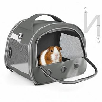 Petsfit Portable Small Animal Carrier Bag Transparent Window Breathable Guinea Pig Hamster