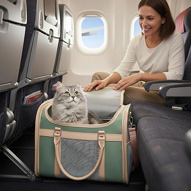 Petsfit Pet Carrier Backpack Airline Approved TSA Waterproof 360° Ventilated for Cats Small Dogs