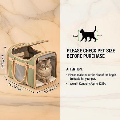 Petsfit Pet Carrier Backpack Airline Approved TSA Waterproof 360° Ventilated for Cats Small Dogs