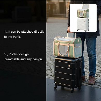 Petsfit Pet Carrier Backpack Airline Approved TSA Waterproof 360° Ventilated for Cats Small Dogs