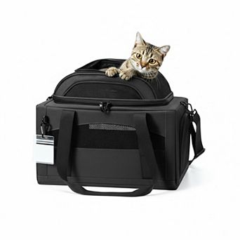 Petsfit Airline Approved Pet Carrier Soft-sided Breathable Locking Zippers Leakproof for Small Pets