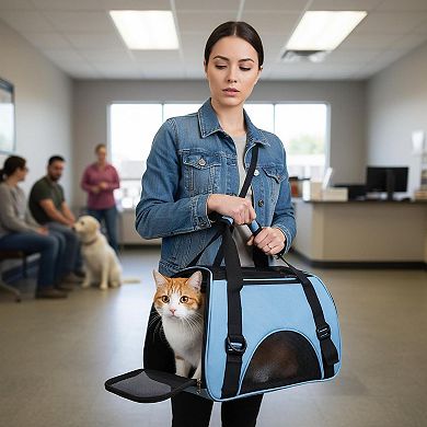 Petsfit Soft-sided Pet Carrier for Cats/Dogs Airline Approved Foldable Waterproof