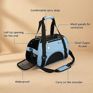 Petsfit Soft-sided Pet Carrier for Cats/Dogs Airline Approved Foldable Waterproof