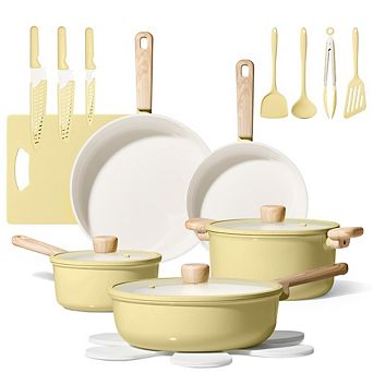 MOEPLSY24 pc Ceramic Nonstick Cookware Set Complete Kitchen Pots