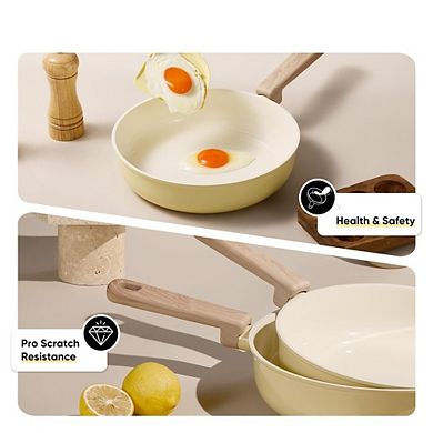 MOEPLSY24-Piece Ceramic Nonstick Cookware Set Complete Kitchen Pots