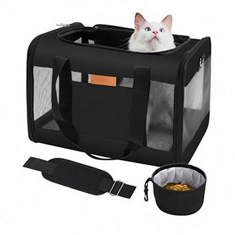 Petsfit Soft-sided Pet Carrier Airline Approved Collapsible Lightweight Waterproof Mesh