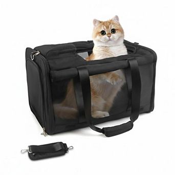 Petsfit Pet Carrier for Large Cats Puppies Up To 20lbs Washable Foldable Breathable Travel