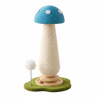 Nicate Cat Scratcher Tower Solid Wood Sisal Sturdy Space-Saving Stylish Easy Assemble