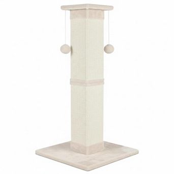 Nicate Cat 33" Indoor Scratching Tree: High Stretch Natural Sisal Stable