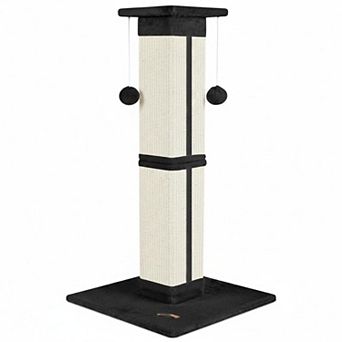 Nicate Cat 33" Indoor Scratching Tree: High Stretch Natural Sisal Stable