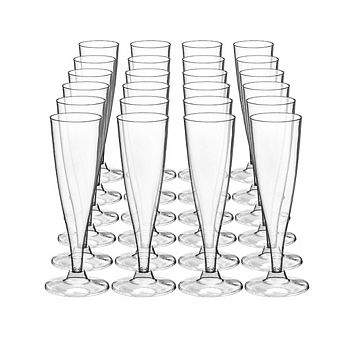Plastic Champagne Flutes Disposable Champagne Glasses - 40 Pack 4.5Oz Clear Mimosa Cocktail Cups