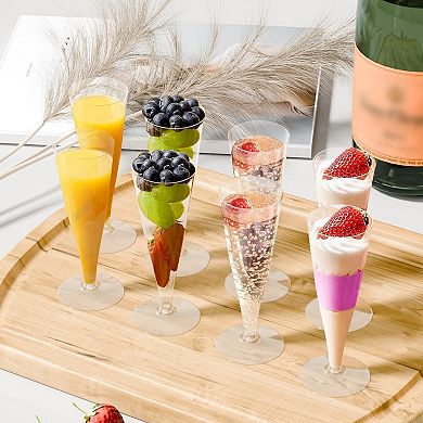 Plastic Champagne Flutes Disposable Champagne Glasses - 40 Pack 4.5Oz Clear Mimosa Cocktail Cups
