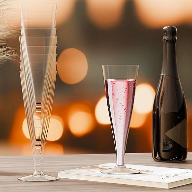 Plastic Champagne Flutes Disposable Champagne Glasses - 40 Pack 4.5Oz Clear Mimosa Cocktail Cups