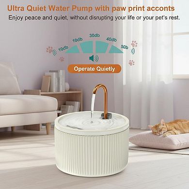 Petsfit Automatic Pet Drinking Quiet Pump Dual Filtration Copper Spout Filter Sponges