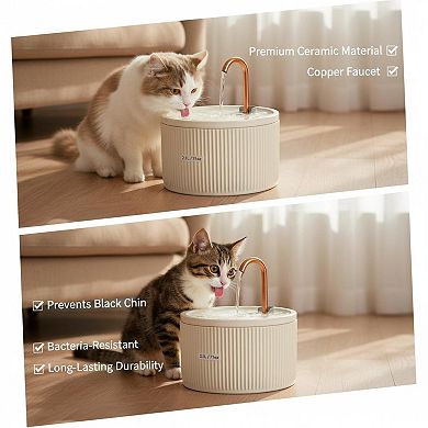 Petsfit Automatic Pet Drinking Quiet Pump Dual Filtration Copper Spout Filter Sponges