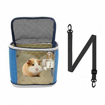 Petsfit Portable Small Animal Carrier: Clear Window, Breathable Mesh, Foldable for Guinea