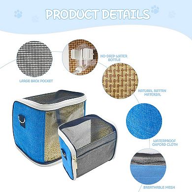 Petsfit Portable Small Animal Carrier: Clear Window, Breathable Mesh, Foldable for Guinea