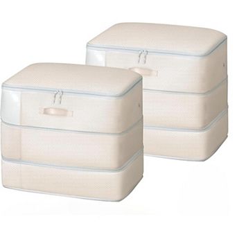Comforter Storage Bag - Large Capacity Blanket Storage Bags 3-Layer Ultra Space Saving 2-Pack