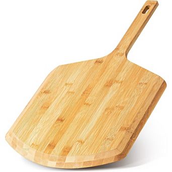16 Inch 100%Bamboo Pizza Peel, Wood Paddle Spatula for Serving Pizza, Bread Cheese