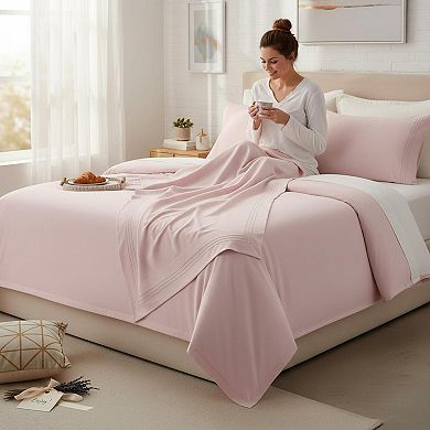 1800 Thread Count Sheet Set Soft Microfiber Bedding Fitted Flat Pillow Cases Elastic Straps