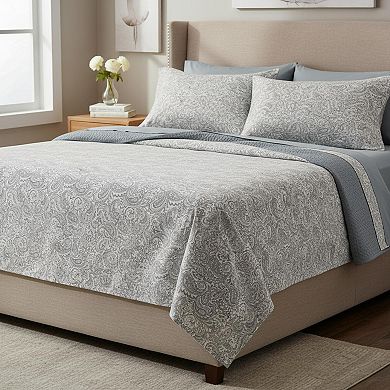 100% Cotton King Sheet Set 4-Piece Breathable Cool Soft 14" Pocket Fits 16" Mattress All Seasons
