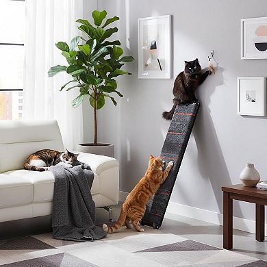 Nicate Lean-it Cat Scratching Post Wall Lean Floor Use Carpeted Stylish End Cap