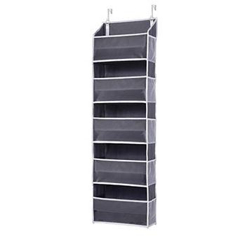 1 Pack Over Door Organizer with 5 Large Pockets 10 Mesh Side Pockets, 44 lbs Weight Capacity Hanging