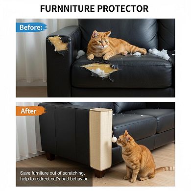 Nicate Under-furniture Cat Scratcher Couch Corner Sisal Furniture Protector Scratch Pad