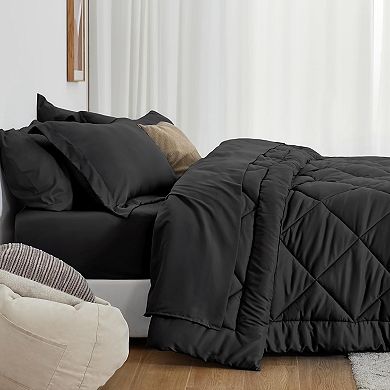 Queen Comforter Set , 7 Pieces Queen Bed in a Bag, All Season Bedding Sets