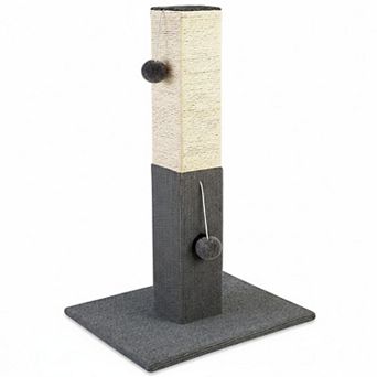 Nicate 32" Cat Scratching Tower Sisal Rope Jingle Bell Softball Stable Base Scratcher