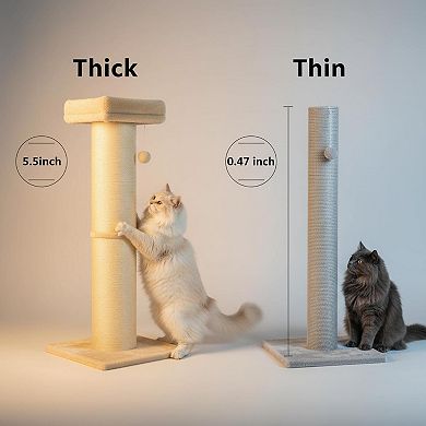 Nicate 32 Inch Tall Cat Scratcher 5.5 Inch Sisal Posts Durable Stable Furniture Protector