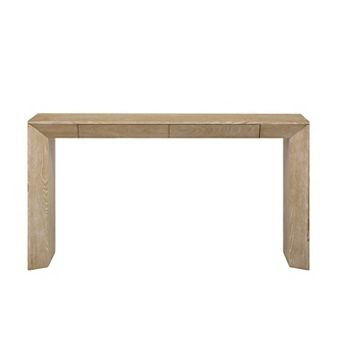 Merax 60" Modern Farmhouse Console Table with 2 Concealed Drawers