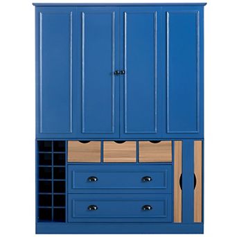Merax 71" H Farmhouse Large Kitchen Pantry Cabinet, Storage Cupboard with Power Outlet