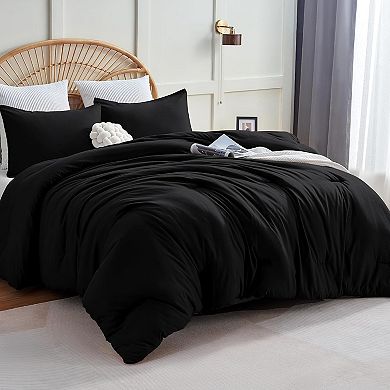 Queen Comforter Set , 3 Pieces Solid Comforters Queen Size Breathable Quilted Bedding Sets