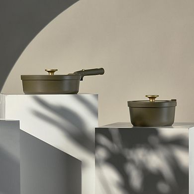 MOEPLSY Ceramic Nonstick Cookware Set with Detachable Handles, Induction Pots and Pans
