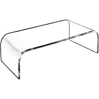 Clear Acrylic Monitor Stand for Home Office, Premium Laptop Riser Fits PC Multimedia