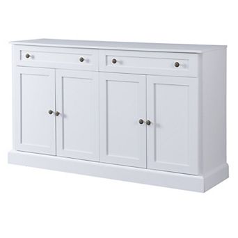Merax Kitchen Sideboard Storage Buffet Cabinet with 2 Drawers & 4 Doors Adjustable Shelves