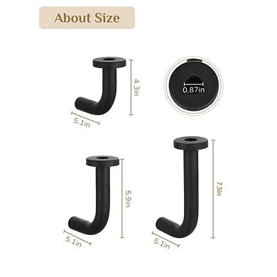 MOEPLSY 3-Piece Black Metal Wall Candle Sconces, Minimalist Modern Taper Candle Holders