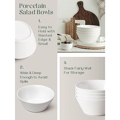 32 OZ Large Soup Bowls Set of 4 -Ceramic Bowls for Kitchen, Deep Bowls for Salad, Pasta,Fruits,Ramen