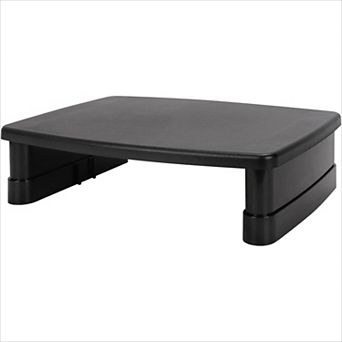Height Adjustable Monitor Stand with Storage, Ergonomic Desk Riser Fits Laptops Up to 22lbs Black