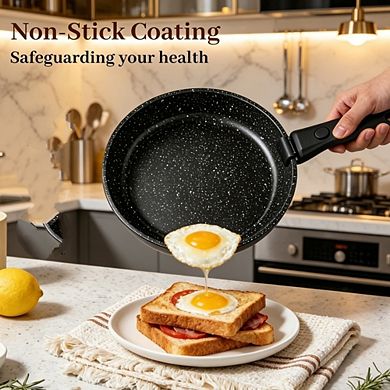 MOEPLSY25-Piece Nonstick Cookware Set with Detachable Handles, Pans with Lids, Utensils & Trivets