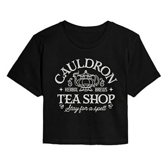 Juniors' Cauldron Tea Shop Cropped Tee