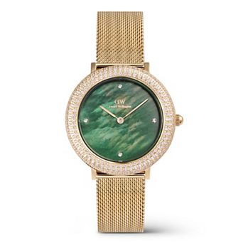 Daniel Wellington 32 mm Crystalline Bezel Mother-of-Pearl Dial Stainless Steel Mesh Bracelet Watch