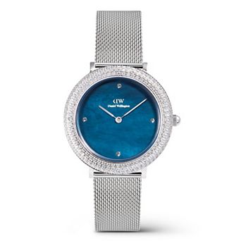 Daniel Wellington 32 mm Crystalline Bezel Mother-of-Pearl Dial Stainless Steel Mesh Bracelet Watch
