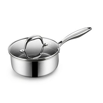 BE-LIVING Circlad Series 2-qt Stainless Steel Sauce Pan with Lid