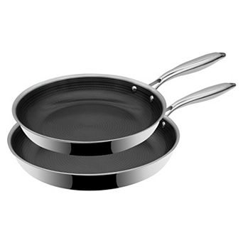 BE-LIVING Circlad Series 2 pc Stainless Steel Frying Pan Set
