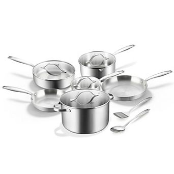 BE-LIVING Essential Series 12 pc Stainless Steel Cookware Set