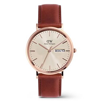 Daniel Wellington Men's Classic Day Date Leather Strap Watch - DW00100829 & DW00100830