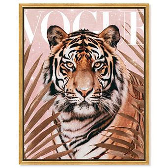 Art Remedy Fierce Tiger Magazine Animals Canvas Wall Art